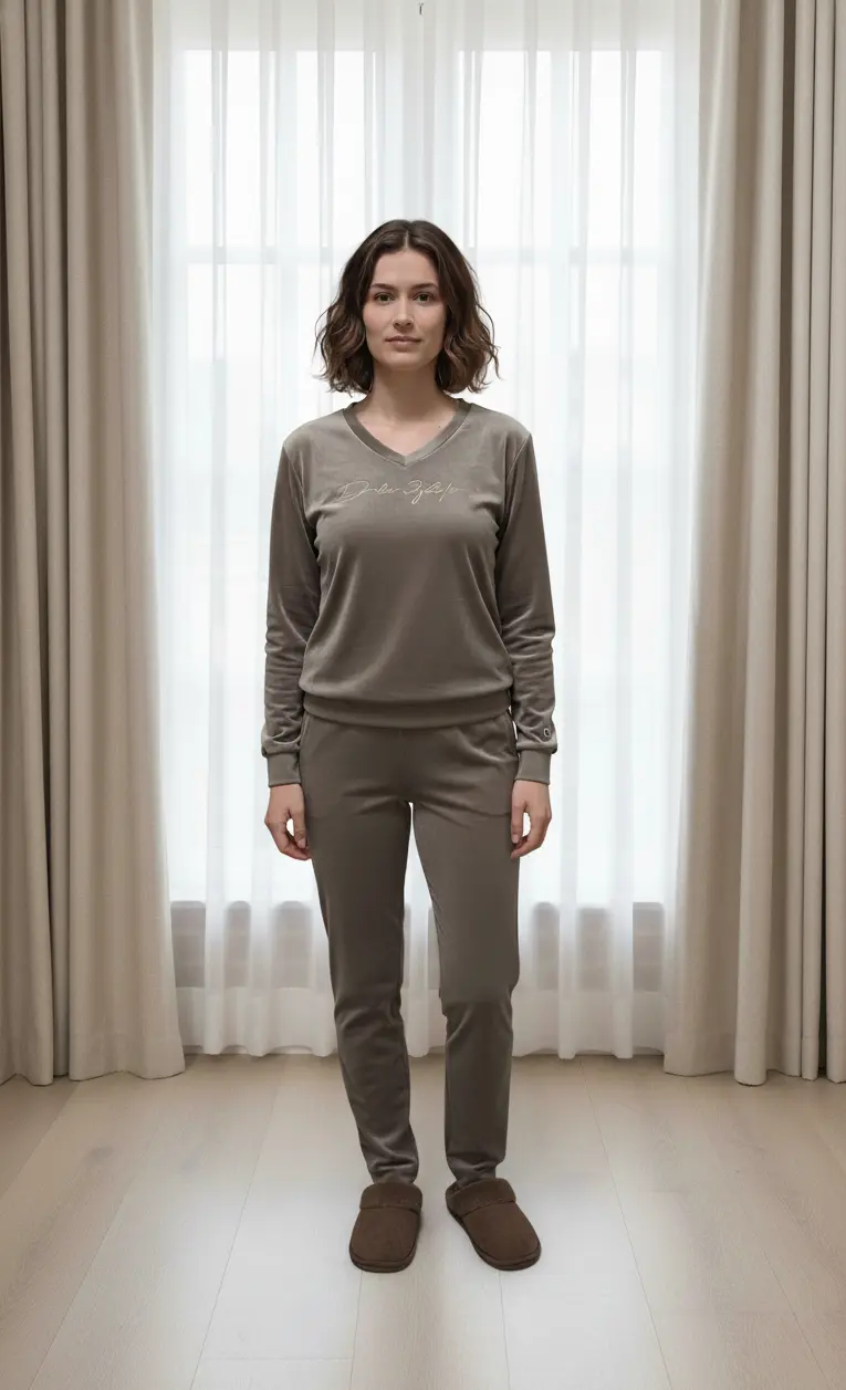 Žena v súprave v predajni Textil Anna v Trebišove